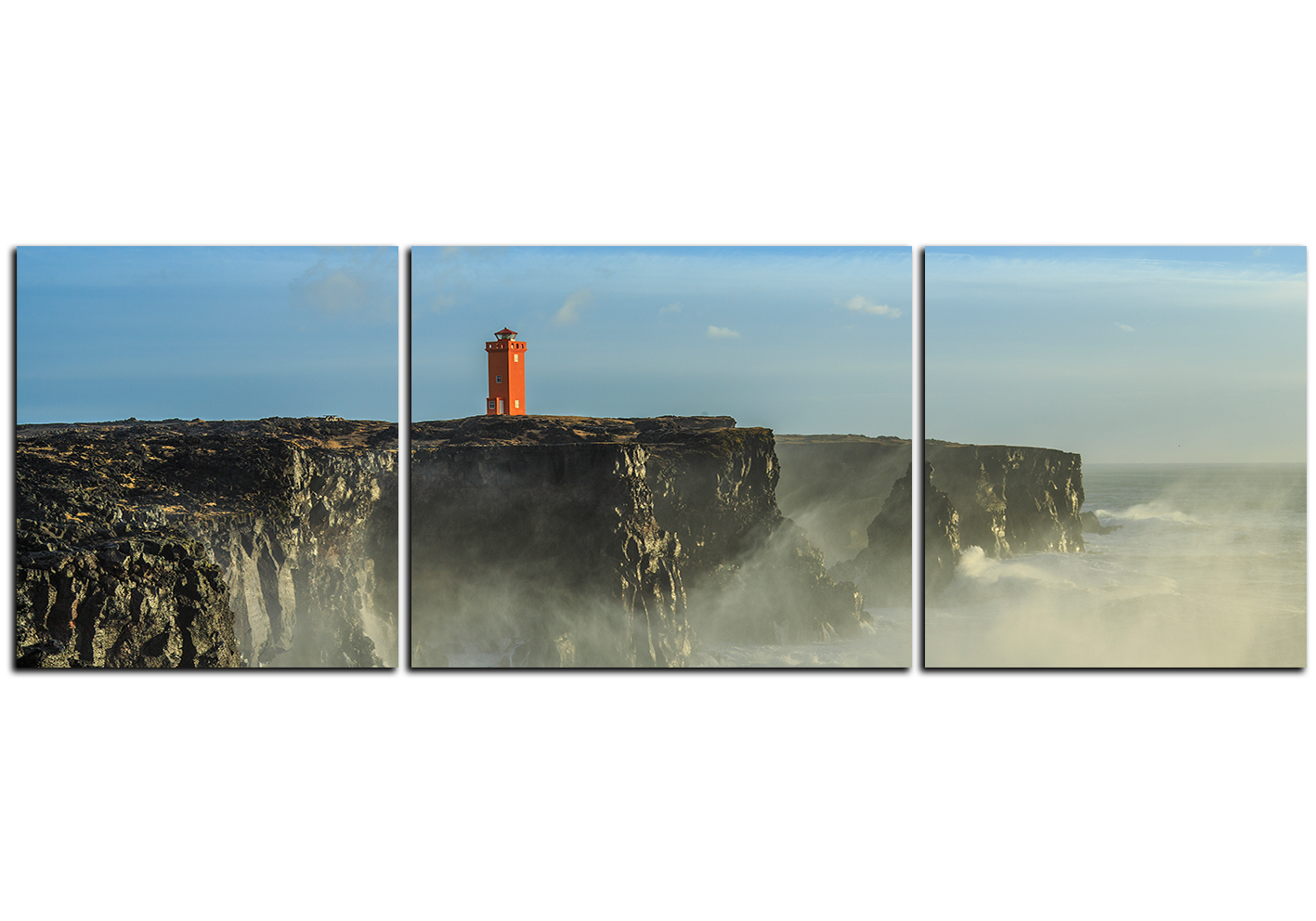 Obraz na plátně - Maják v bouři - panoráma Obraz na plátně - Maják v bouři - panoráma